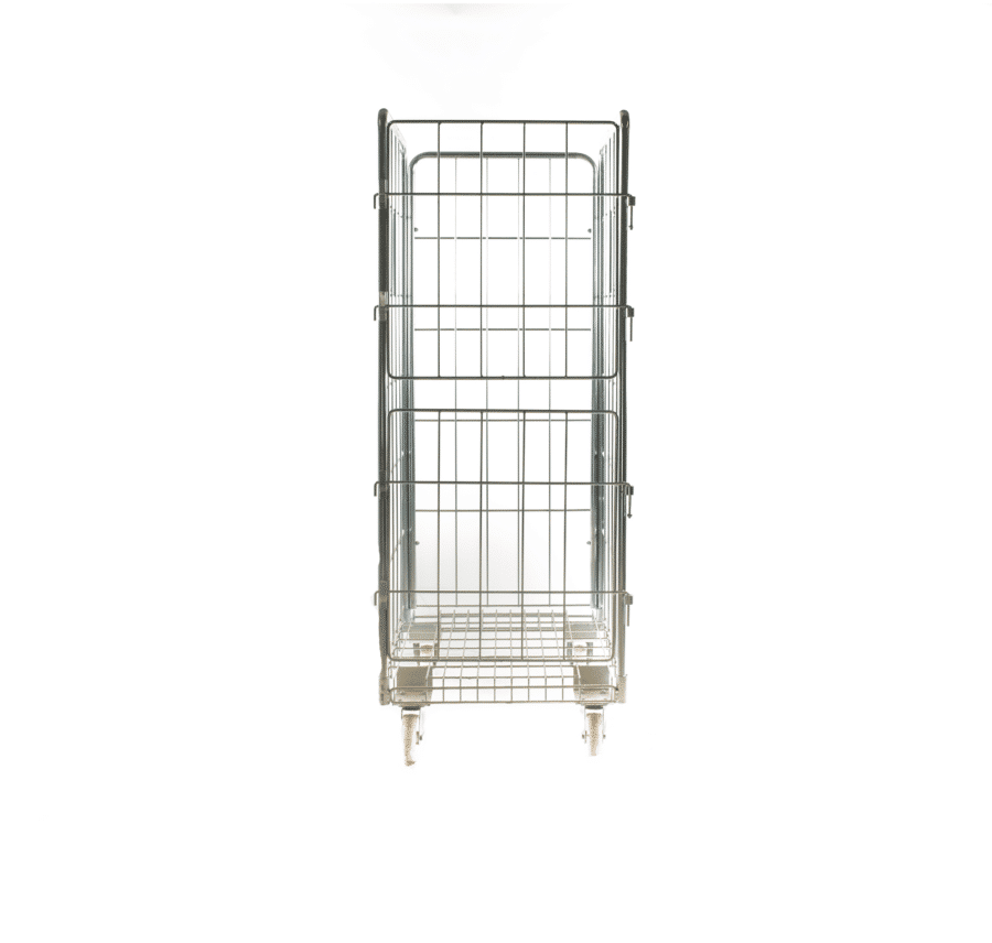 roll container laundry roll container with 2 half-doors