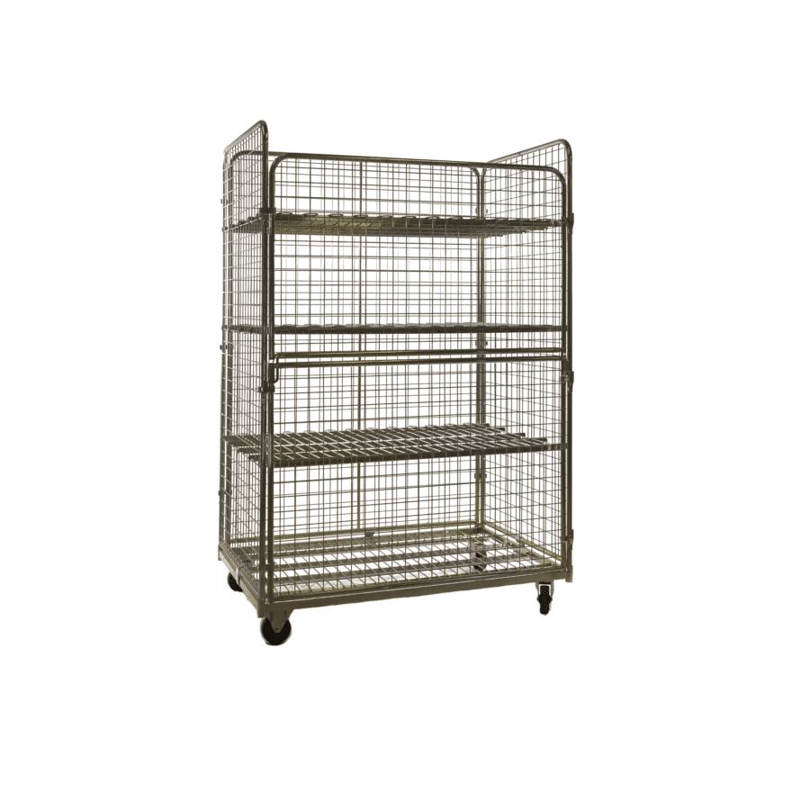 roll container 1200 x 800 with 2 small-mesh half-doors