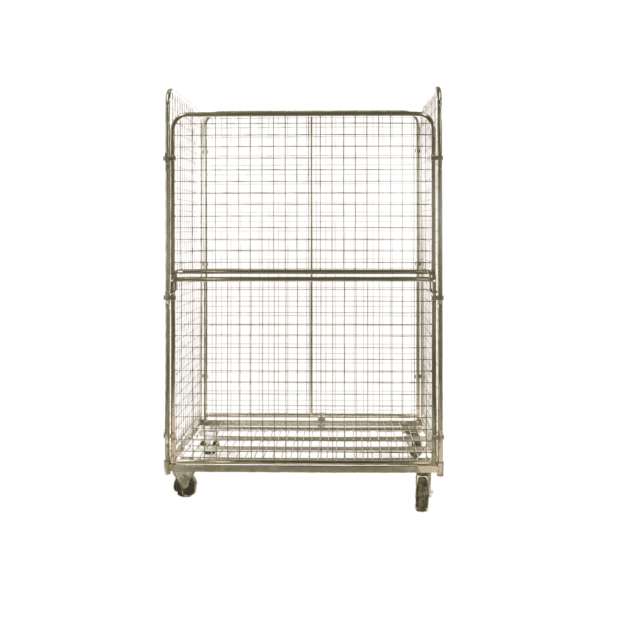 roll container 1200 x 800 with 2 small-mesh half-doors