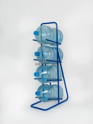 support 4 bonbonnes d’eau en tube <br>h1520mm