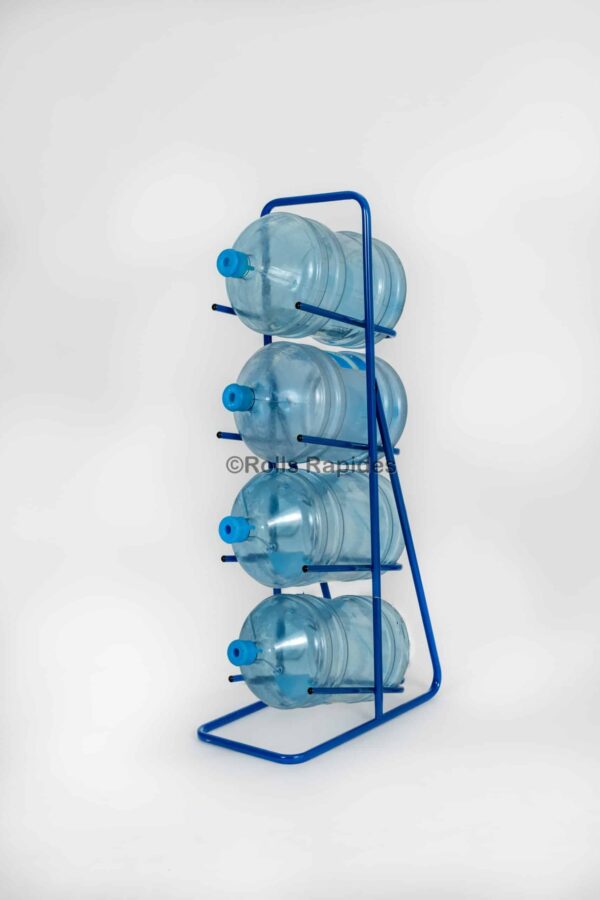 support 4 bonbonnes d’eau en tube <br>h1520mm