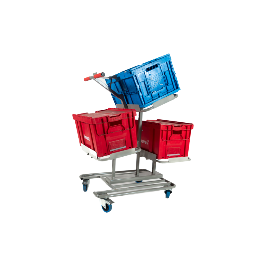 Drive-through trolley 3 bins