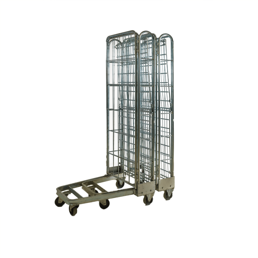 3-sided nestable roll container
