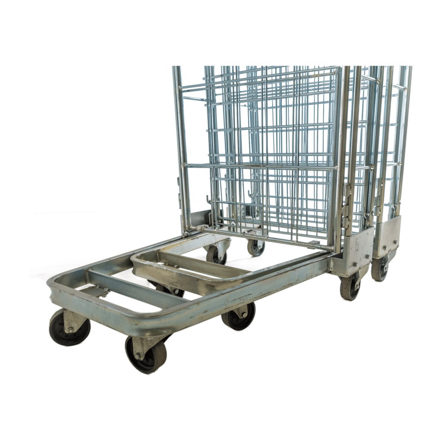 3-sided nestable roll container