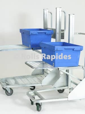 Ergonomic Shelf stacking trolley