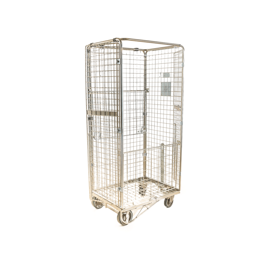 roll container laundry roll container with doors and drawbar
