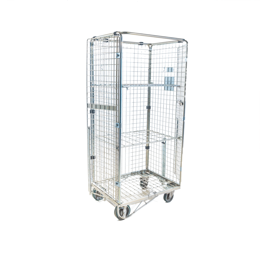 roll container laundry roll container with doors and drawbar